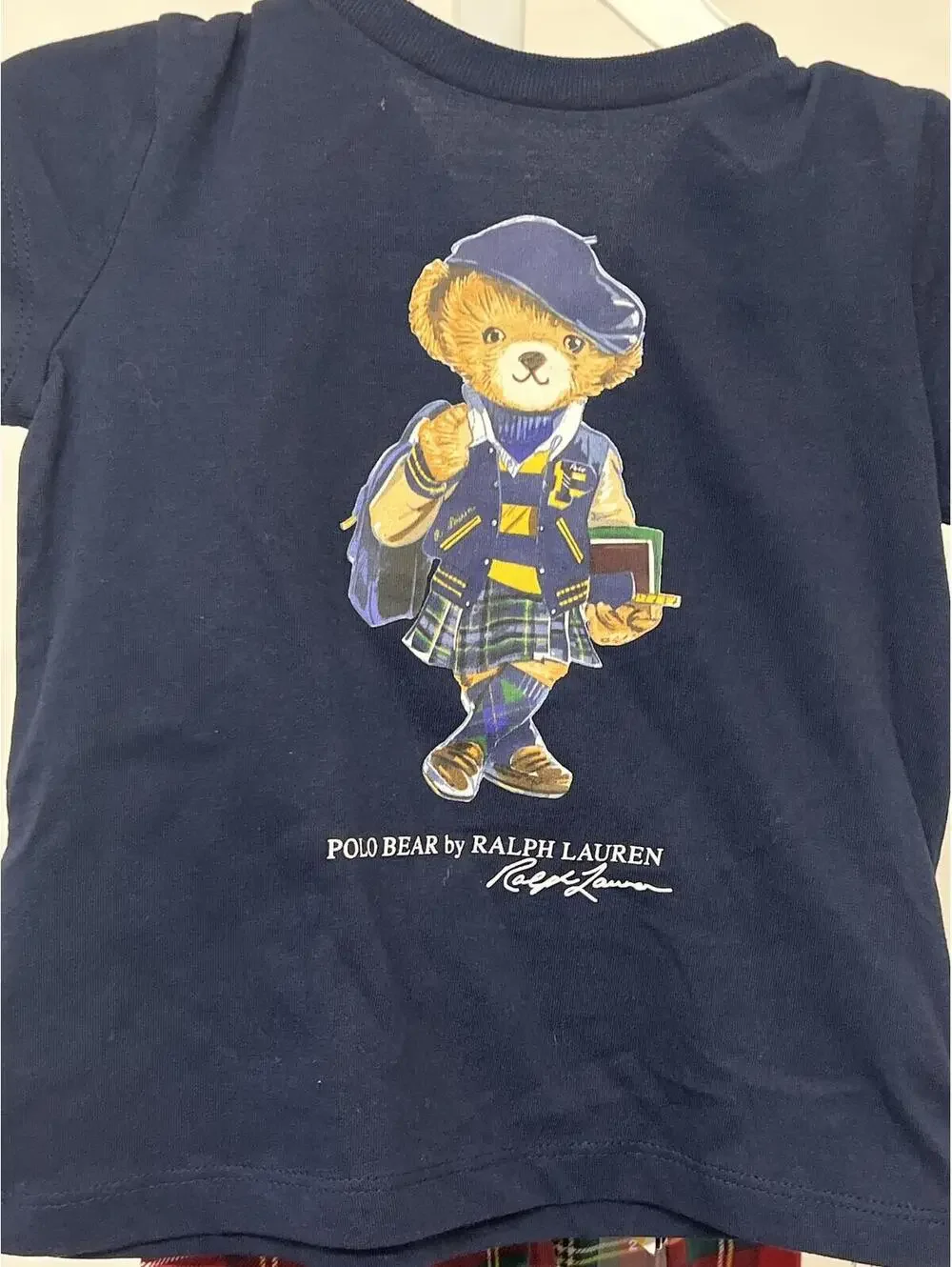 Kids' Polo Bear Graphic T-Shirt Polo Ralph Lauren & Plaid Stretch Jersey Legging